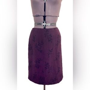 Vtg Y2K Whimsigoth Dark Floral Short Skirt Size 16 Fairy Grunge Witchy Fall Vamp